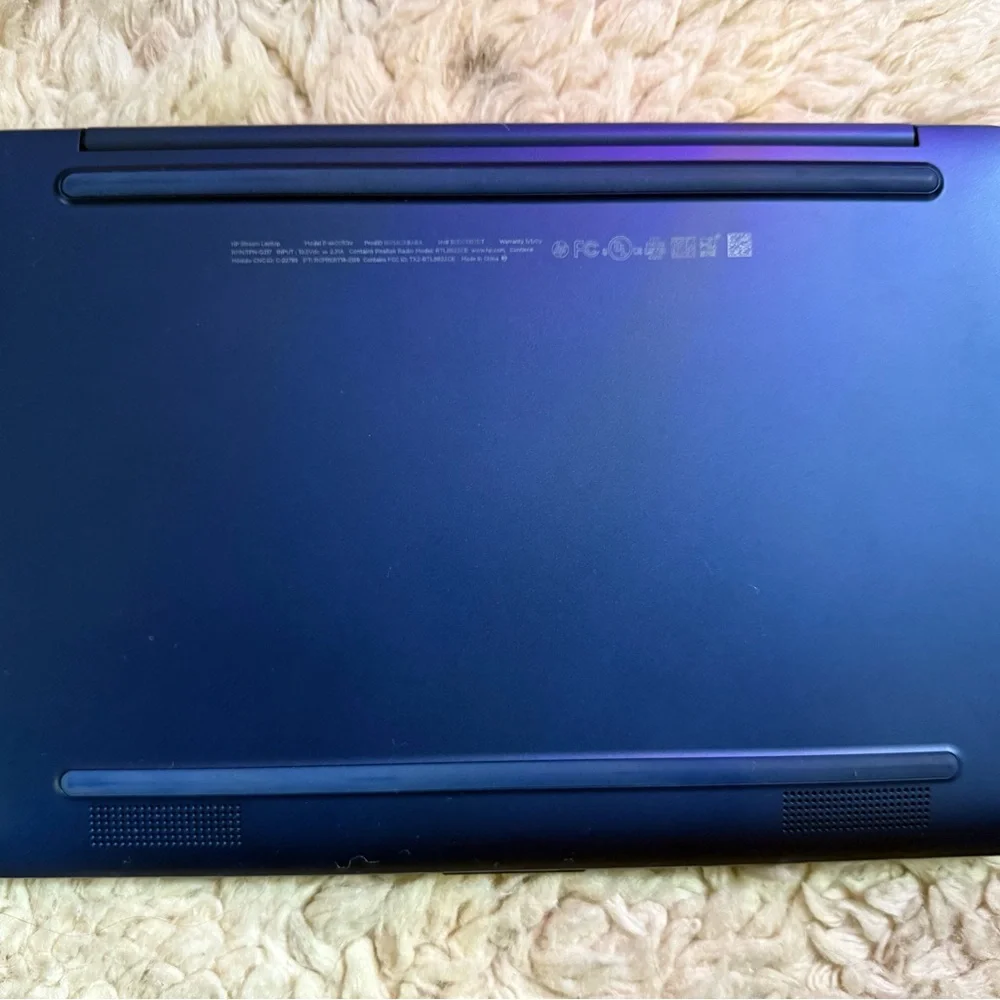 HP Blue Ultrabook with Slim Profile and Smooth Finish